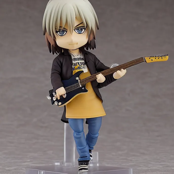 Prompt: kurt cobain, an anime nendoroid of kurt cobain, figurine, detailed product photo