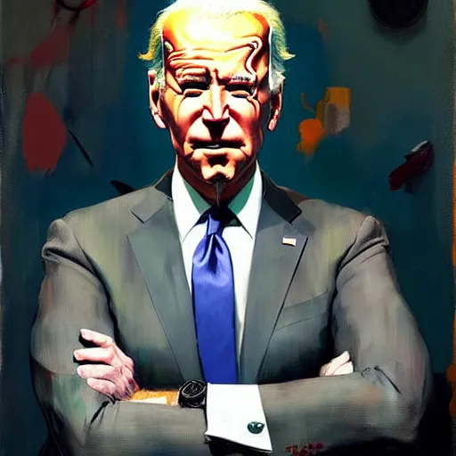 Image similar to joe biden in the style of adrian ghenie, esao andrews, ( ( ( jenny saville ) ) ), edward hopper, surrealism, dark art by james jean