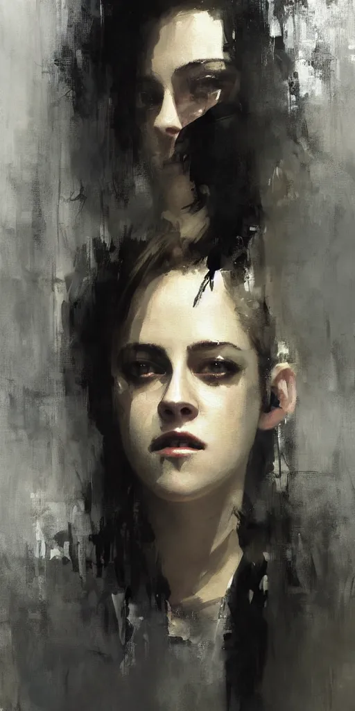 Image similar to A painting of Kristen Stewart, by Jeremy Mann