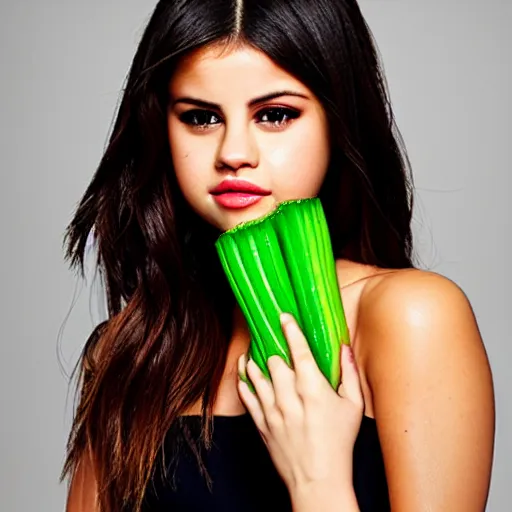 Prompt: selena gomez as celery hd