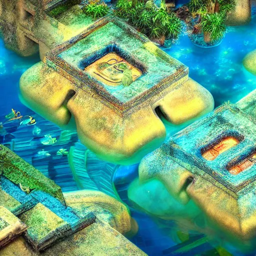 Prompt: abandoned lost city of Atlantis under water , vibrant colors, Smooth gradients, photorealistic, 8k, HDR, Cinema, cinematic