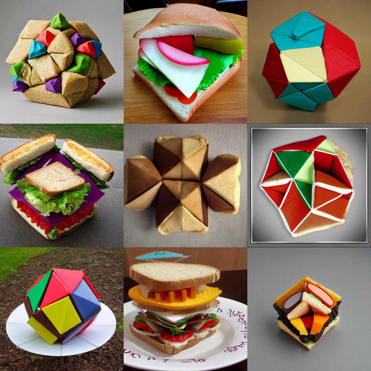 Prompt: Dodecahedron sandwich