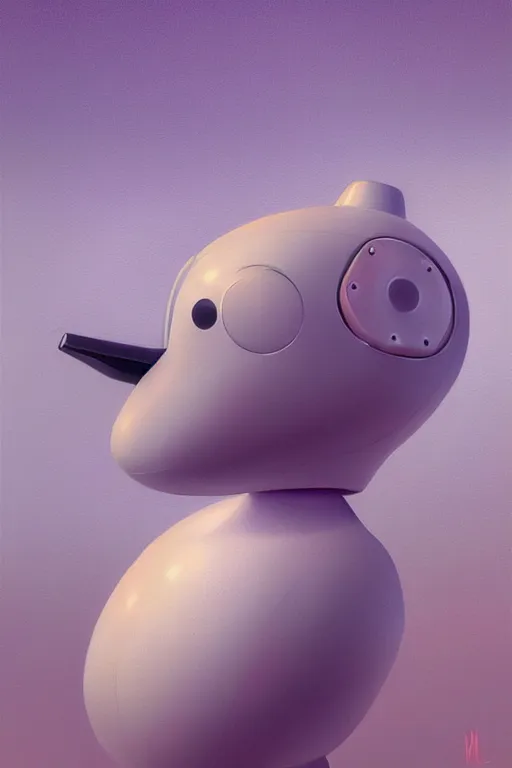 Image similar to robot duck concept, detailed, sharp focus, pastel, intricate, realistic, smooth, volumetric lighting, digital painting, by miyazaki