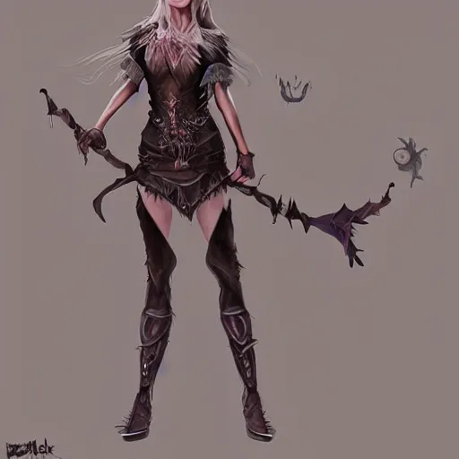 Prompt: full body portrait concept art of brooke monke from tiktok as a witch from dungeons and dragons, beautiful skin, hd, 8 k, illustration, trending on art station, unreal engine 5 render, professional art, hot clothes