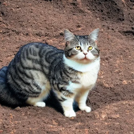 Prompt: a vacuum cat in a volcano,