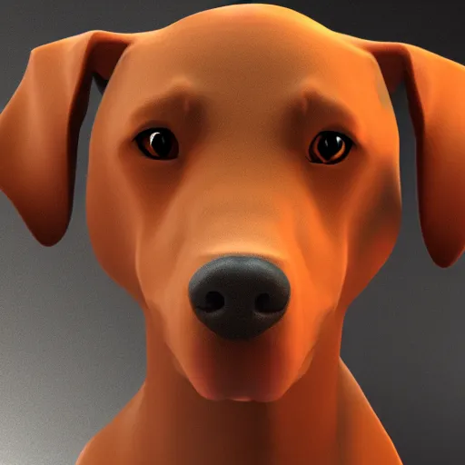 Prompt: 3 d render of a dog, 4 k, game model