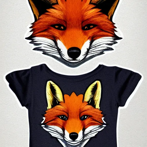 Image similar to fox wearing a funny tshirt, furry art artstation