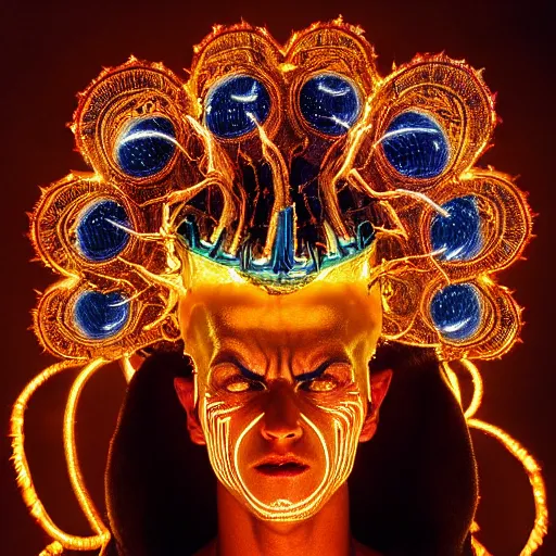 Image similar to uhd photorealisitc inspiring photo of a cosmic gogeta powering up. intricate details. ornate costume. glowing, powering up. hyperdetailed, accurate, global lighting. accurate face. symmetrical face. correct face. photo by annie leibowitz and steve mccurry