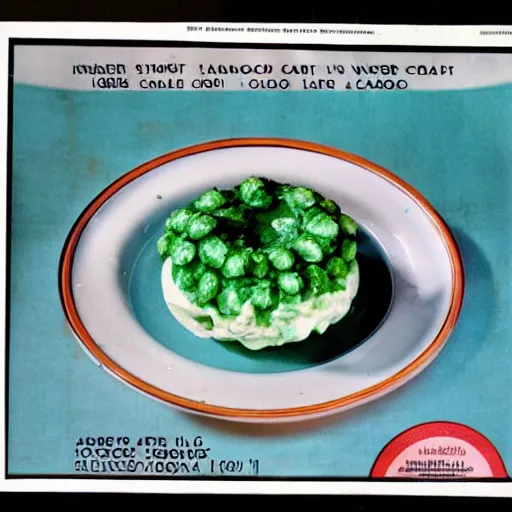 Prompt: color picture of Watergate Salad from 1970's cookbook