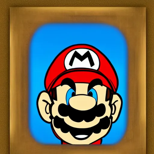 Image similar to digital art, super mario crying, moody, sad, depression