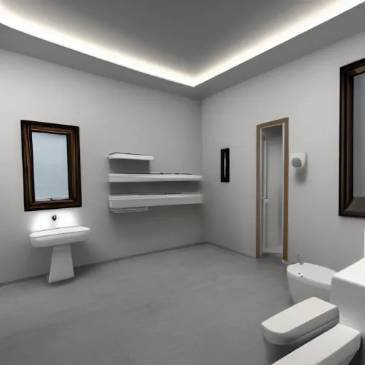 Image similar to interior design of a washroom, photorealist, 4 k