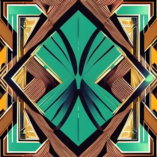 Image similar to artwork in the style of art deco