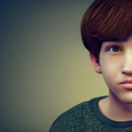 Prompt: a beautiful portrait of a cute stylish boy. volumetric lighting, subsurface scattering, hyperrealistic, render, hyperdetailed