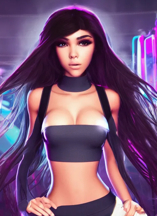 Image similar to Madison Beer as a video game character, digital art, unreal engine, unreal engine render, blender render, render, 4k, coherent