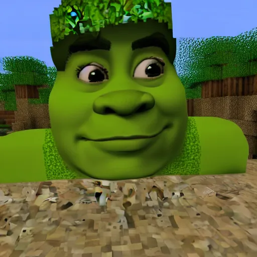 Image similar to shrek minecraft skin