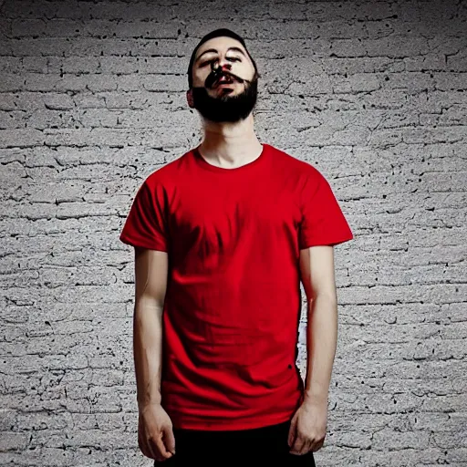 Image similar to reddy fresh T shirt design, studio, white background