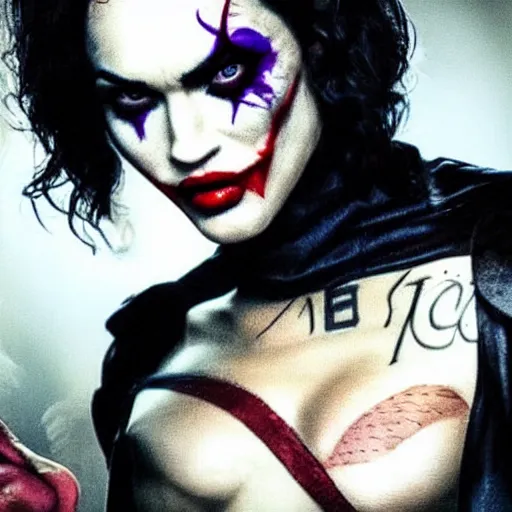 Image similar to megan fox as the joker