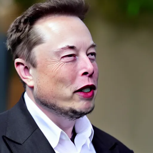 Prompt: elon musk covering his ears with his hands