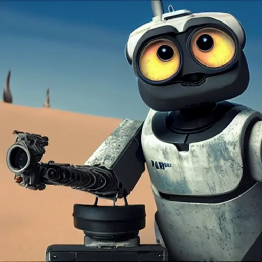 Prompt: Wall-E in star wars, ultra realistic details, 8k