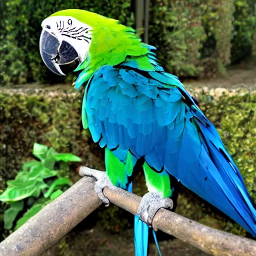 Image similar to hybrid green blue macaw parrot