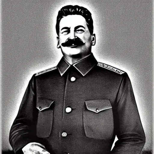 Image similar to stalin conquers world. in the style of ben fiquet