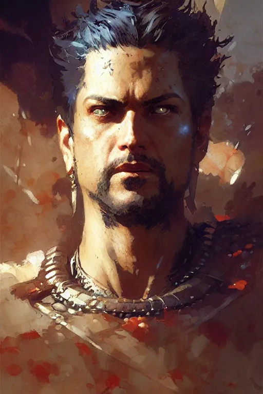 Prompt: fauxromano portrait dnd, painting by gaston bussiere, craig mullins, greg rutkowski, yoji shinkawa