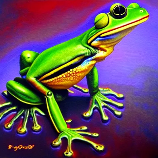 The Cyborg Frog In The Astral Realm Sacred Journey In 