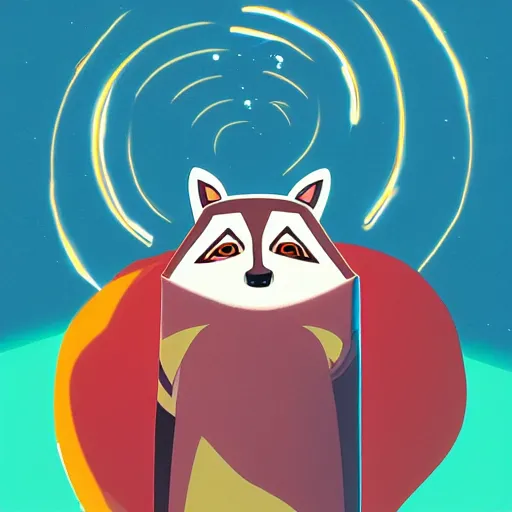 Image similar to mind game raccoon by MASAAKI YUASA