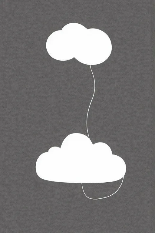 Prompt: minimalist boho style art of a cloud, illustration, vector art