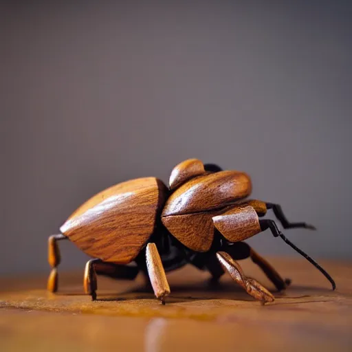 Image similar to bug carved in wood