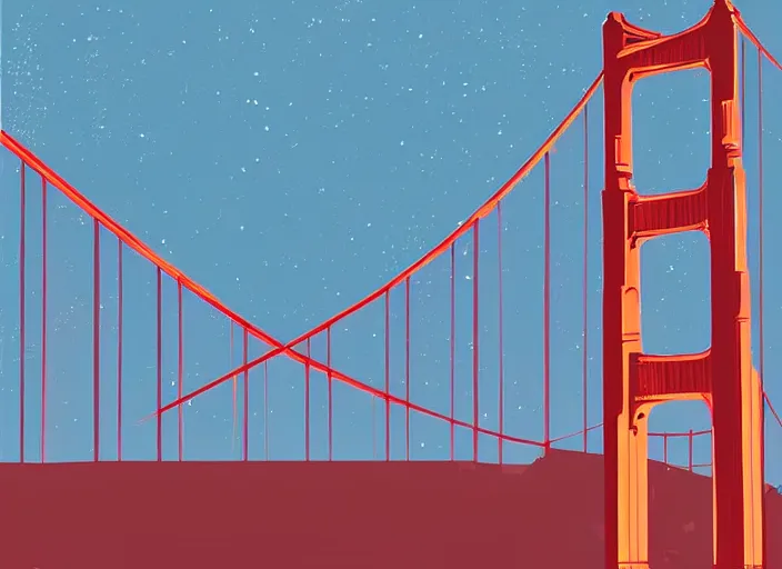 Image similar to Golden gate bridge, by Petros Afshar