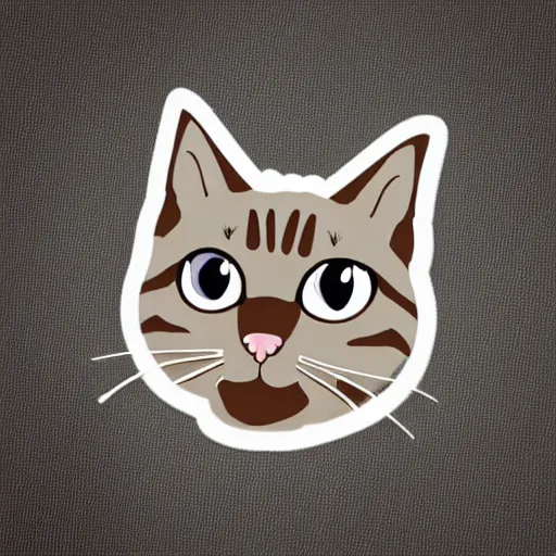 Image similar to surprised cat sticker