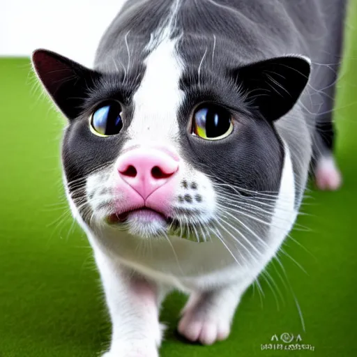 Image similar to a cat - pig - hybrid, animal photography