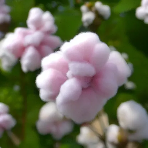 Prompt: cotton flowers