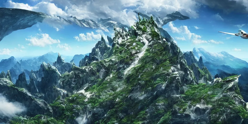 Prompt: flying mountains from avatar, breathtaking HD rendering