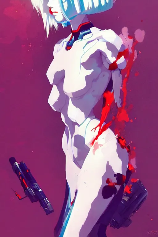 Image similar to a ultradetailed beautiful panting of rei ayanami, by conrad roset, greg rutkowski and makoto shinkai, trending on artstation