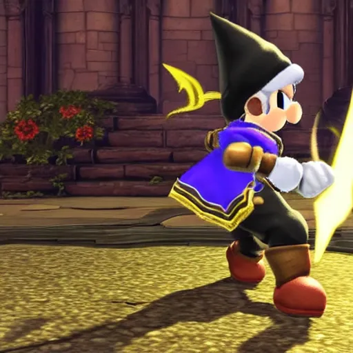 Image similar to A wizard in Super Smash Brothers Ultimate