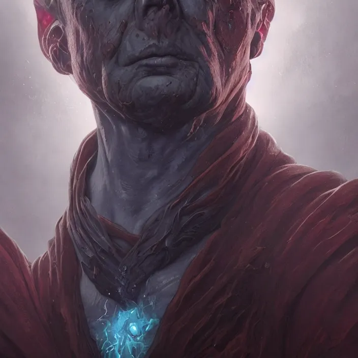 Prompt: excellent painted portrait of a voidborn sorcerer last of the undying shadow kings, high quality painting with detailed face, 4k, trending on artstation, octane render, art by artgerm and greg rutkowski and alphonse mucha and craig mullins and James Jean and Andrei Riabovitchev and Marc Simonetti and peter mohrbacher