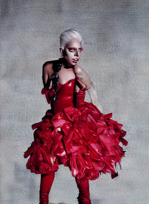 Image similar to lady gaga by nick knight, born this way, born this way album, red weapon 8 k s 3 5, cooke anamorphic / i lenses, highly detailed, cinematic lighting