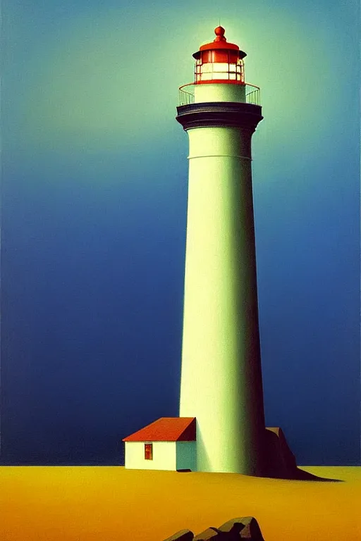 Image similar to the lighthouse, edward hopper and james gilleard zdzislaw beksisnski higly detailed