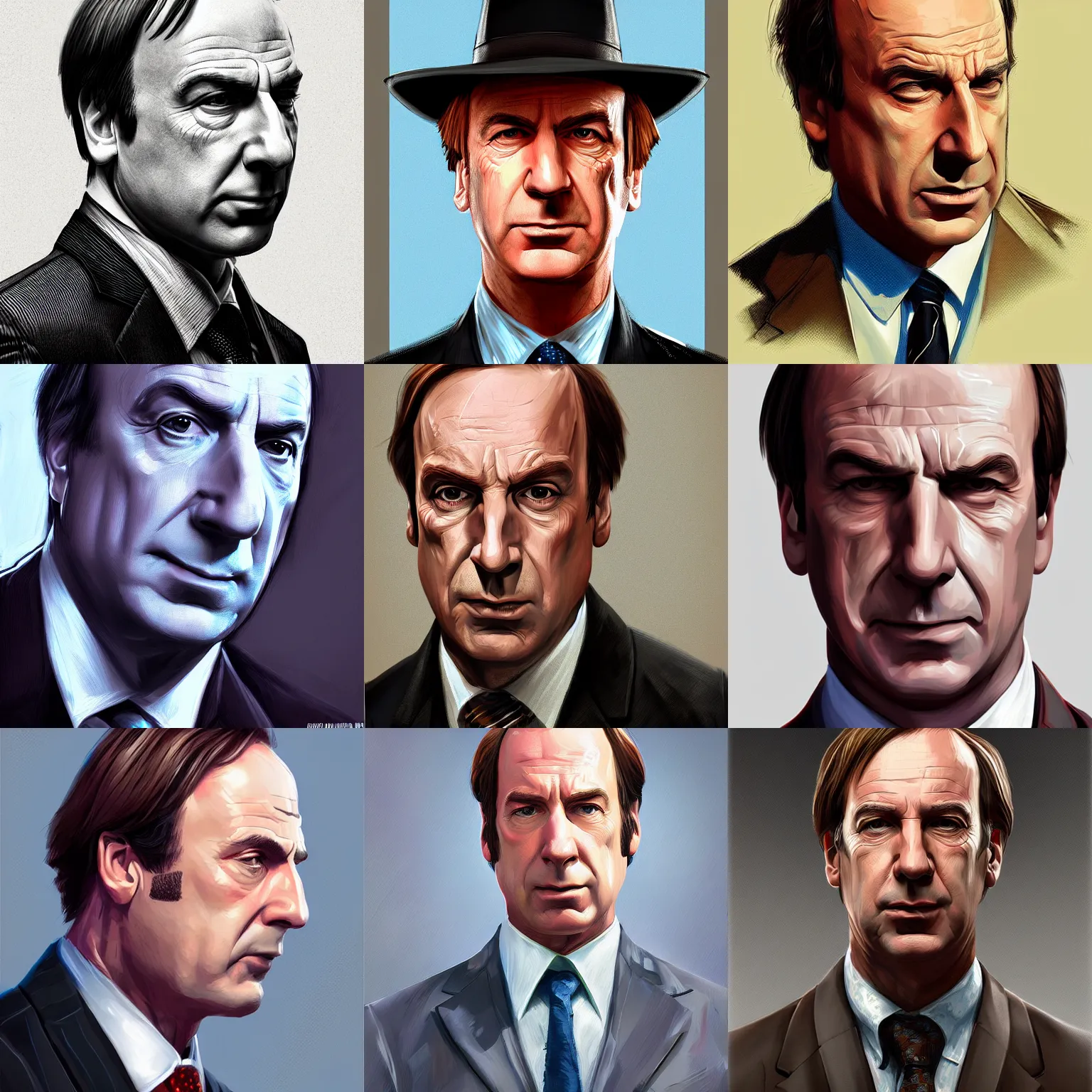 Prompt: Saul Goodman, portrait, highly detailed, digital painting, artstation, concept art, sharp focus, illustration