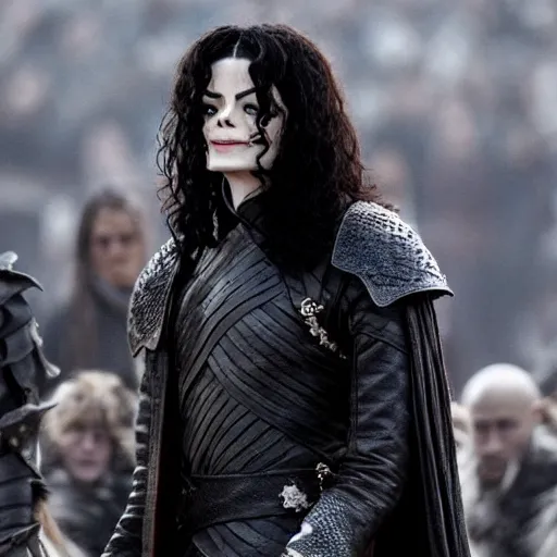 Image similar to michael jackson in game of thrones, photography, tv show, hbo,