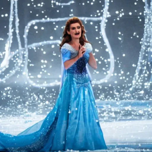 Image similar to A still of Idina Menzel as Elsa