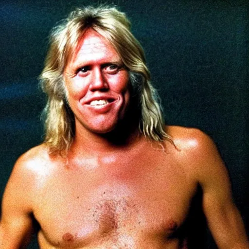 Image similar to gary busey as a hippie from the 7 0 s, photo from the 7 0 s