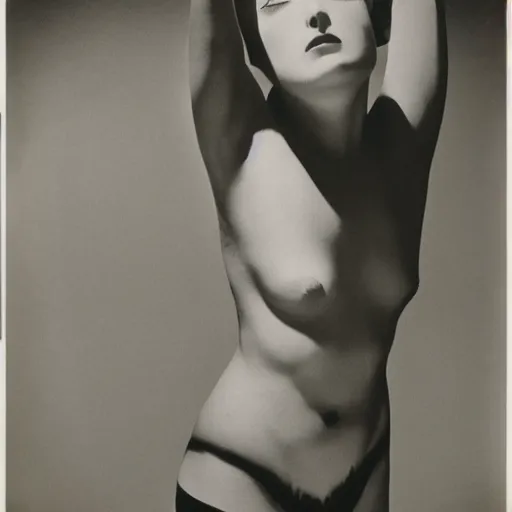 Image similar to photograph of a woman by man ray 1 9 3 2, solarisation