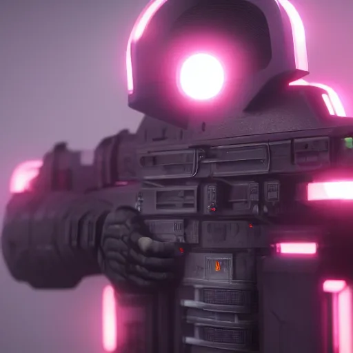 Image similar to intense futuristic bespoke, cal of duty, james, artstation trending, 8 k, 3 d render, photorealistic, volumetric lighting caustics, pink