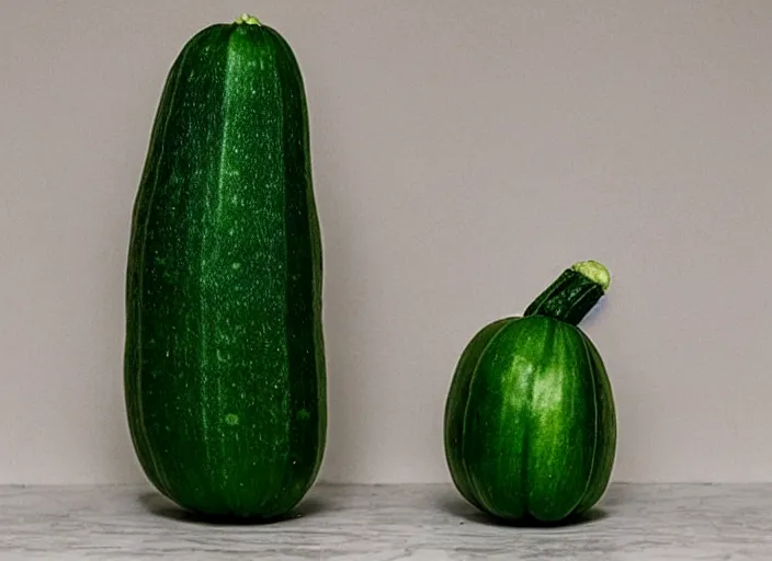 Prompt: a zucchini that looks like marc zuckerberg