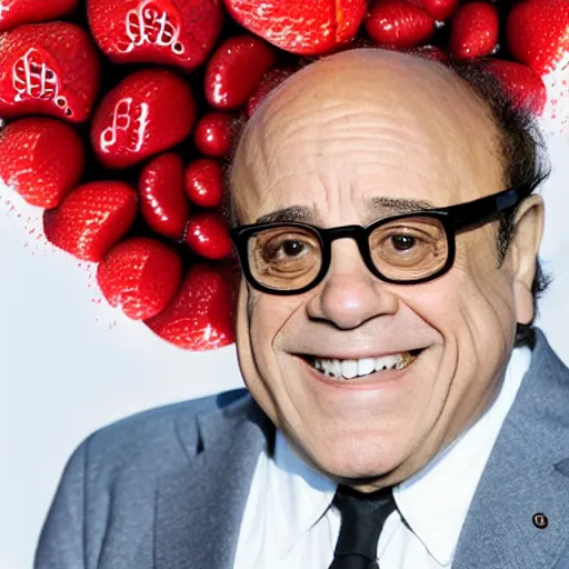 Image similar to danny devito as strawberry hybrid