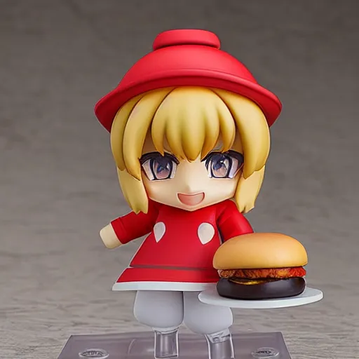 Image similar to hamburger, nendoroid, figurine, detailed product photo