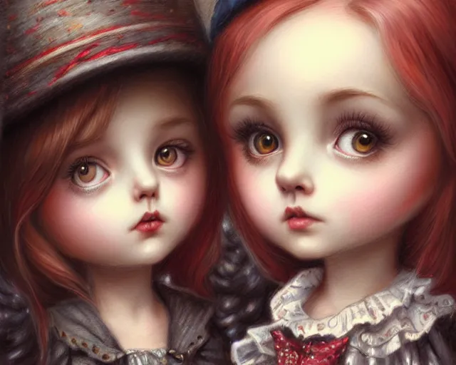 Image similar to closeup profile portrait of victorian london streets, nicoletta ceccoli, mark ryden, lostfish, max fleischer, hyper realistic, artstation, illustration, digital paint, matte paint, vivid colors, bright, cheerful, detailed and intricate christmas environment